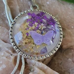 Lovers Of PURPLE..And Gardens Plus Butterflys Necklace